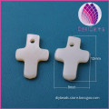 Nature shell plated cross charm